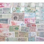 Banknotes, to include German States, Turkey, Belgium, Portugal, etc, (qty)