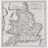 New map of the rivers & sea coasts of England, 17th / 18th Century, 29cm x 31cm