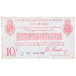 John Bradbury Ten Shilling, P1 88 No 052730