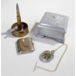 Military pocket watch and cigarette vcase