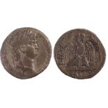 Nero Tetradrachm, 63AD, Antioch provincial. Obverse: Laureate bust of Nero facing right. Reverse: