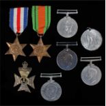 Medals, to include two Defence medals, a War medal, France and Germany Star, 1939-1945 Star,