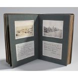 First World War period photograph album, photographed in Palestine, showing troops, Bully Beef