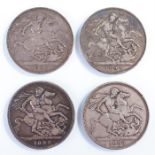 Victoria Crowns, 1889, 1892, 1893 and 1894, (4)