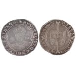 Edward VI (1547-53) Shilling, third period, 5.66g, facing bust, shield over cross