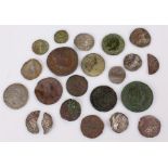 Collection of metal detector coin finds dating from Vespasian to the present