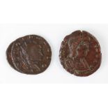 Claudius II Gothicus AE Antoninianus, 268-270AD, 3.32g, RIC 266 and a fifth-century AE, possibly