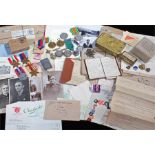 World War One Christmas box, WW1 medals to Pte Butterworth Manchester regiment, WW2 medals in box of