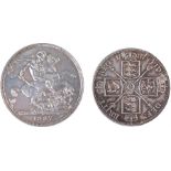 Victoria Crown, 1887, together with a Victoria Double Florin 1887, (2)