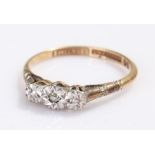 9 carat gold ring diamond ring, 1.4 grams
