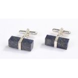 925 silver lapis lazuli cufflinks