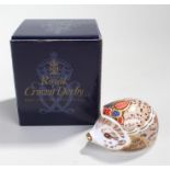 Royal Crown Derby hedgehog paperweight "Bramble" with box