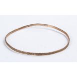 9 carat gold bangle, 4 grams