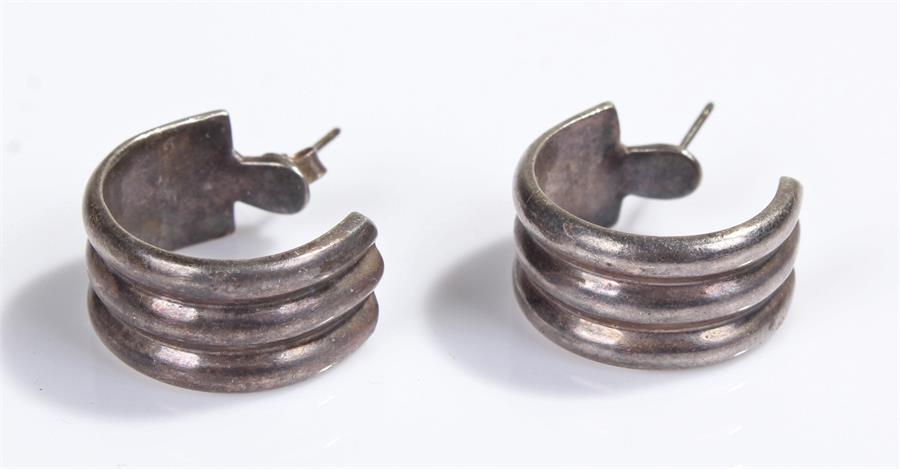 Pair of silver earrings, marked to the interior Tiffany & Co 925 Mexico