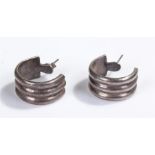 Pair of silver earrings, marked to the interior Tiffany & Co 925 Mexico