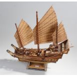 Model of a Ningpo Junk from the River Yungkiang (h:50cm,l:52cm,w:49cm)