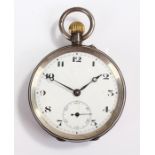 Silver pocket watch with case stamped 925