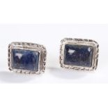 925 silver lapis lazuli cufflinks