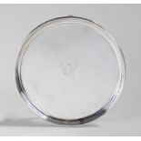 George III provincial silver salver, York 1807, maker Cattle & Barber, the circular salver with