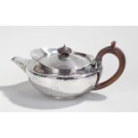 George III silver teapot, London 1800, maker John Eames, of circular squat form, 14oz