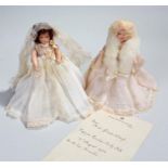 Queen Mary interest, two boxed dolls with a covering letter from Marlborough House, "From H.M. Queen