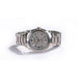 Seiko Kinetic Auto Relay gentleman's stainless steel wristwatch, the signed silvered dial with