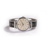 Tissot Camping stainless steel gentleman's wristwatch, the signed silvered dial with Arabic hours,