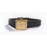 Movado Kingmatic S 18 carat gold gentleman's wristwatch, the signed gilt dial with baton hours and