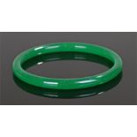 Chinese jade bangle, in spinach jade, 80mm diameter