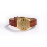 Omega Automatic Constellation 18 carat gold gentleman's wristwatch, the signed gilt dial with