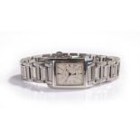 Zenith stainless steel wristwatch, the signed silvered dial with arrow, Arabic numerals and