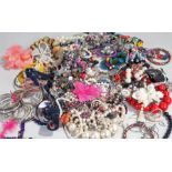 Collection of costume jewellery, necklaces, bangles, etc, (Qty)