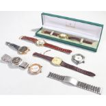 A collection of Gentleman's wrist watches and parts, (Qty)