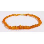 Amber necklace, 43cm long