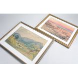 Ursula MacDonald, Borrowdale Cumberland, watercolour, together with another, (2)