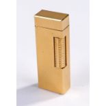 Dunhill lighter, gold plated with engine turned case