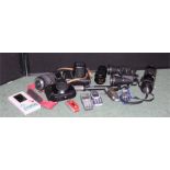 Mixed lot of cameras, mobile phones, binoculars, etc, (Qty)