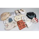 Collection of hand and clutch bags, various designs, some bead work examples, (qty)