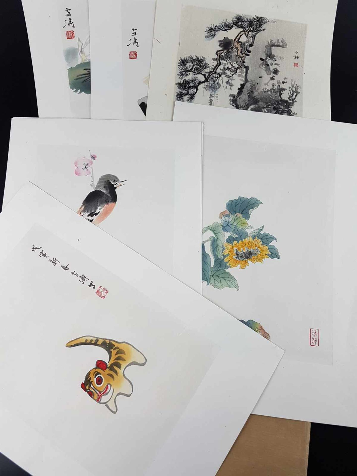 Konvolut Farbholzschnitte nach Aquarellen herausragender chinesischer Künstler des 20.Jhs. - 16 - Bild 8 aus 8