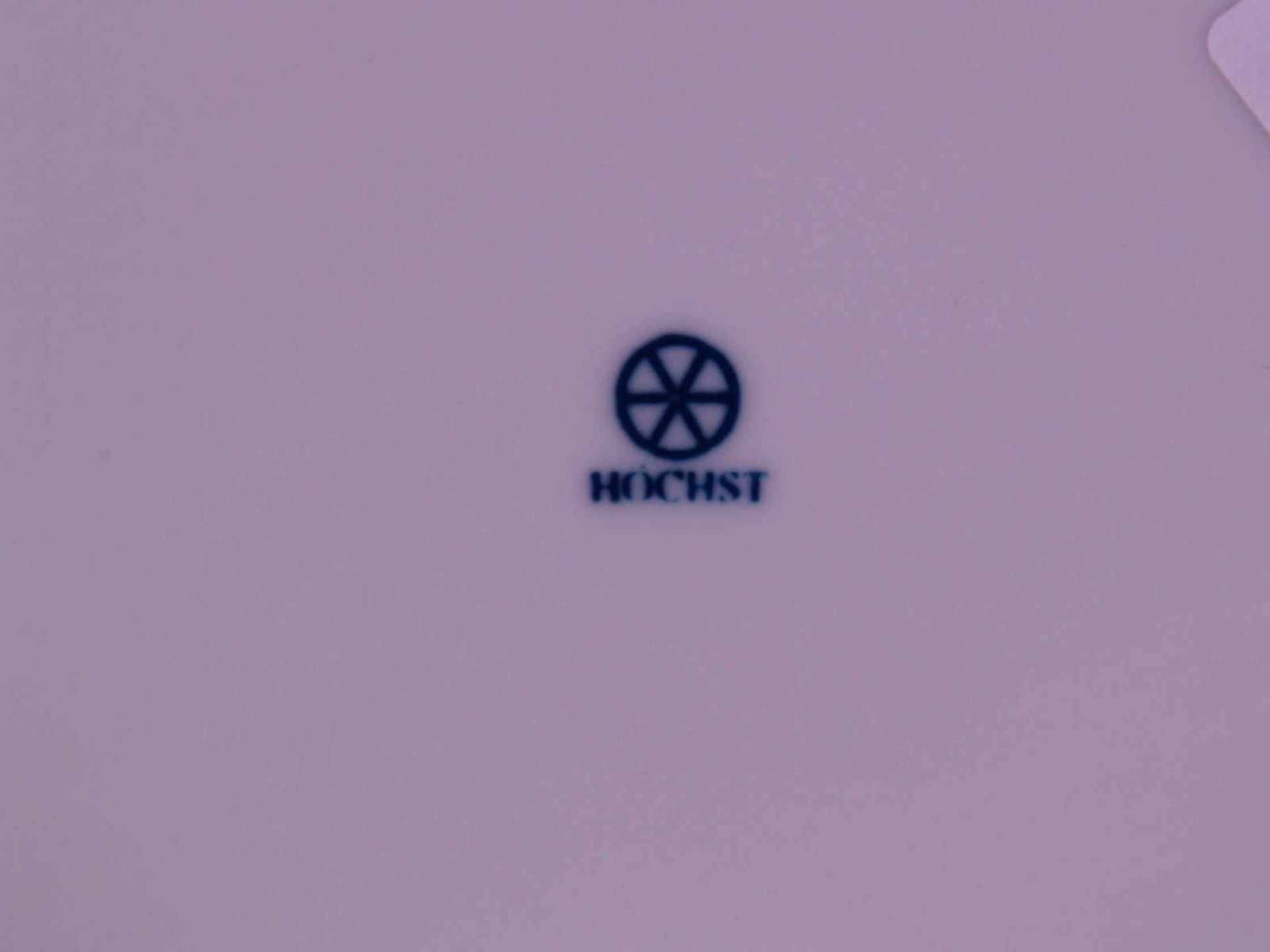 Deckeldose mit Sarotti-Mohr - Hoechst, blaue Radmarke, 20.Jh., Deckel braun staffiert mit - Bild 4 aus 4