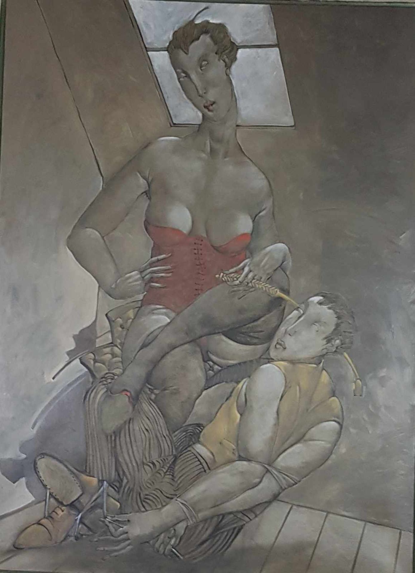 Ceytaire, Jean-Pierre (*1946 in Paris) -"Vers un renversement des rôles",Öl auf Leinwand,1990,