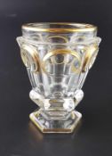 Glaspokal - Cristalleries de Baccarat France, farbloses Glas,schwere Ausführung,facetierte Fußform