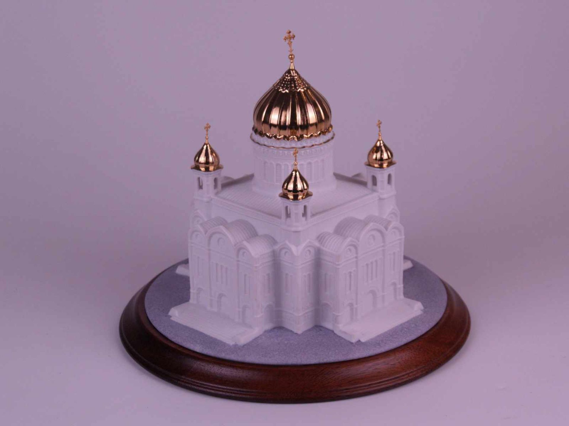 Christ-Erlöser-Kathedrale/Moskau - Hoechst,20.Jh.,detailgetreue Nachbildung aus Biskuitporzellan mit - Bild 2 aus 5