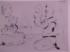 Picasso, Pablo (1881-1973) - Sans titre, Heliogravure aus Verve 1954, im Druck datiert "25.1.54",