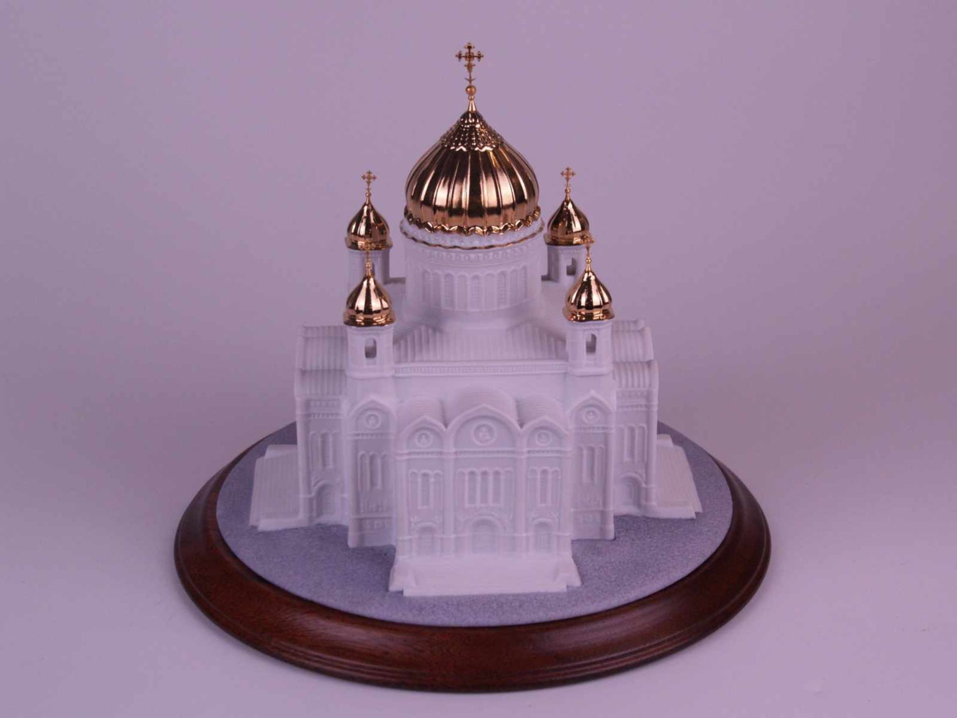 Christ-Erlöser-Kathedrale/Moskau - Hoechst,20.Jh.,detailgetreue Nachbildung aus Biskuitporzellan mit