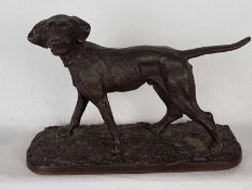Bronzefigur Jagdhund - nach Pierre Jules Mêne (1810-1879, französischer Bildhauer),