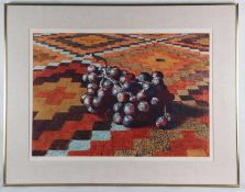 Nesbitt, Lowell (* 1933 Baltimore/Maryland -1993 ) - "Grapes on Kilim Rug",Lithographie,unten rechts