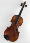 Violine mit Löwenkopf- Geigentypus nach J. Stainer(1619-1683), hinten gemarkt mit Brandstempel "