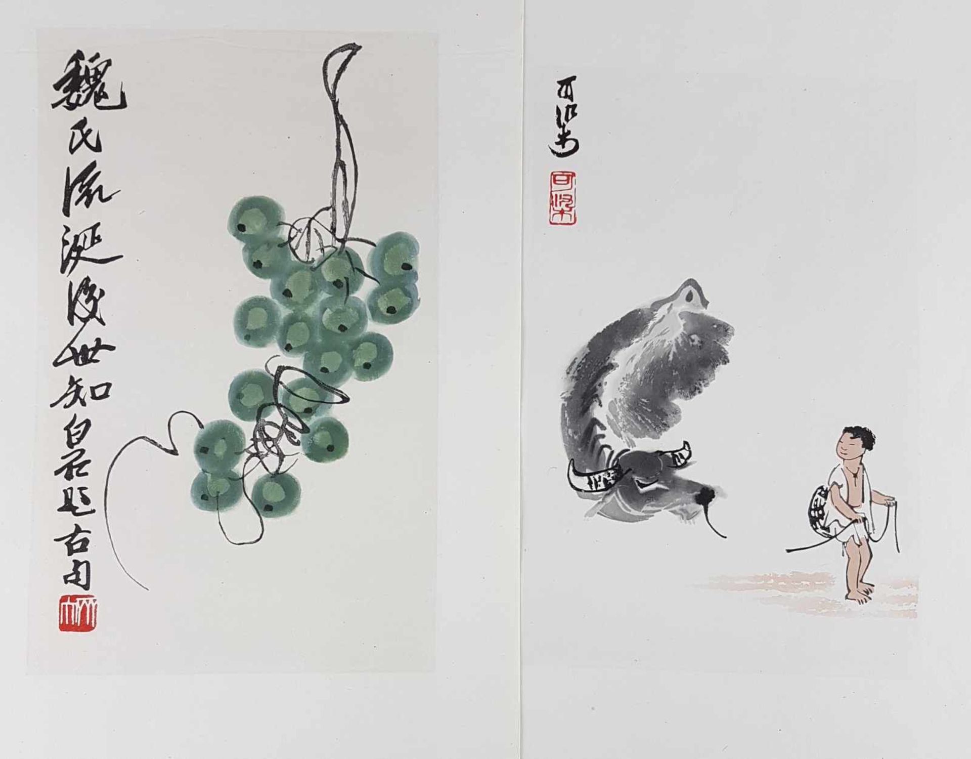Konvolut Farbholzschnitte nach Aquarellen herausragender chinesischer Künstler des 20.Jhs. - 16 - Bild 5 aus 8