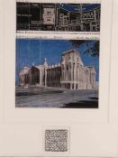 Christo (geb.1935 Bulgarien) - "Verhüllter Reichstag" Berlin, Offsetdruck, mit originalem